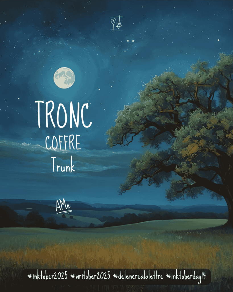 Inktober 2025 - défi d'écriture De l'encre à la lettre - Mot J14 - COFFRE / TRONC / Trunk