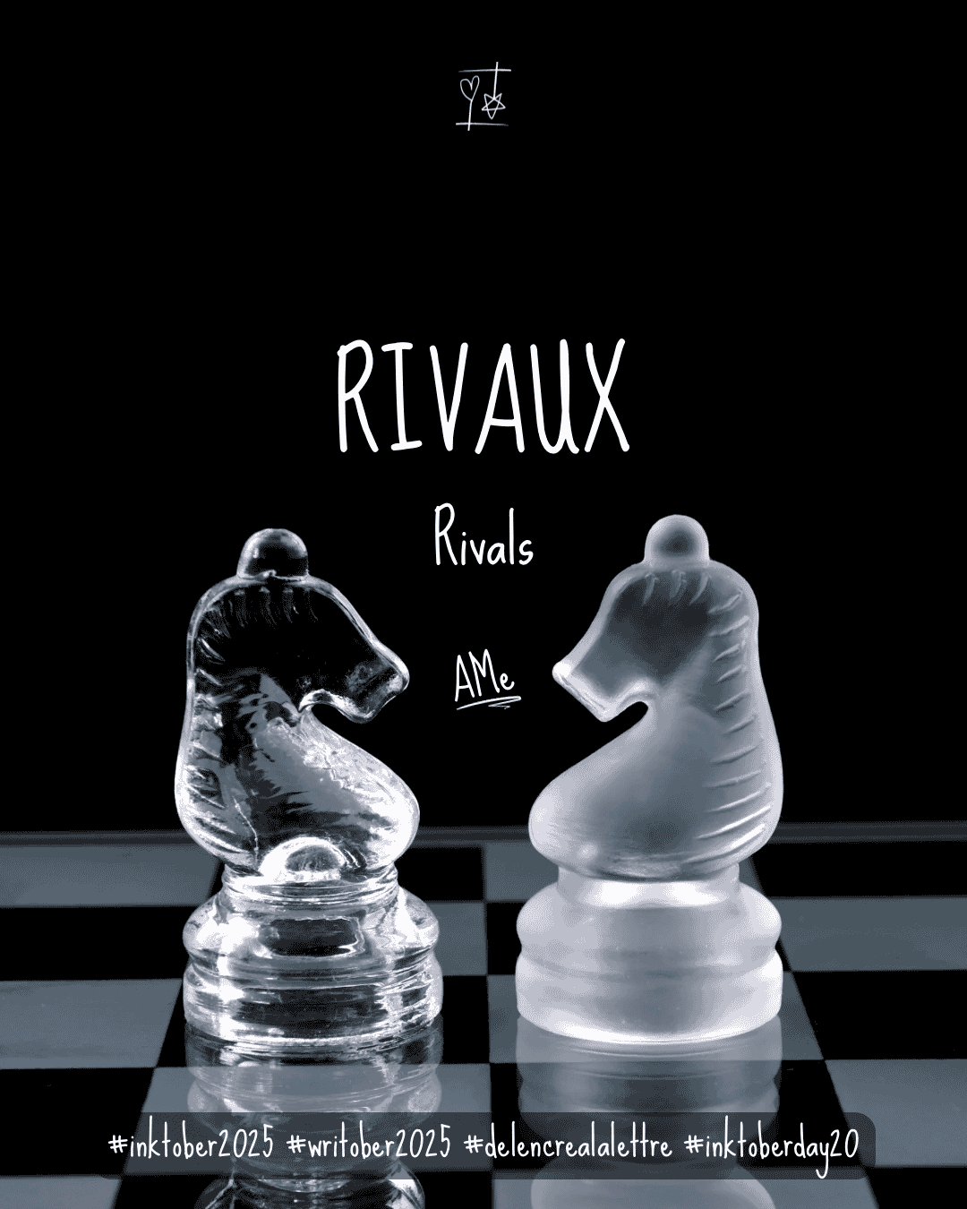 Inktober 2025 - défi d'écriture De l'encre à la lettre - Mot J20 - RIVAUX / Rivals