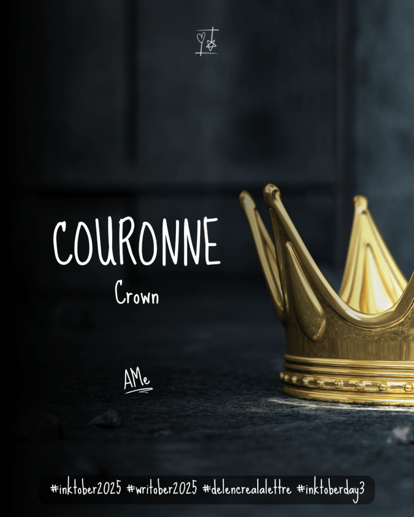 Inktober 2025 - défi d'écriture De l'encre à la lettre - Mot J3 - COURONNE - Crown