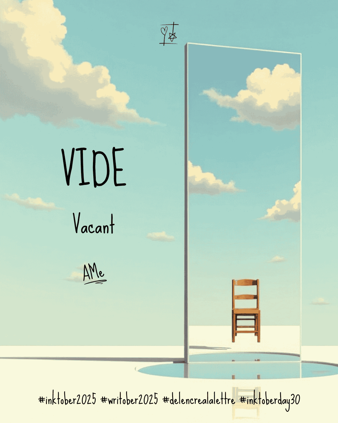 Inktober 2025 - défi d'écriture De l'encre à la lettre - Mot J30 - VIDE / Vacant