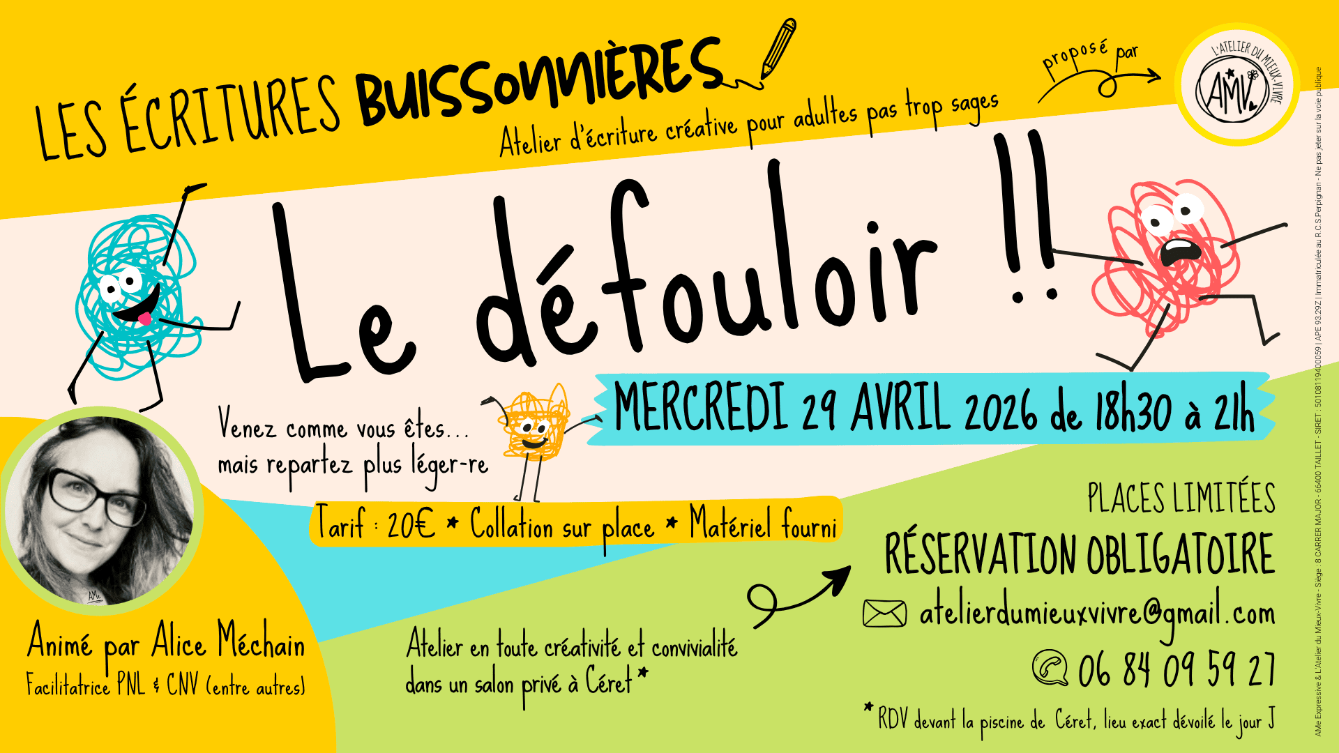 Le Défouloir !! Atelier d'écriture créative à Céret